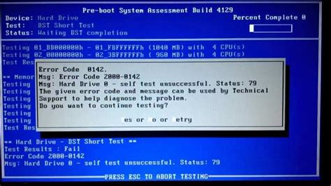 dell hard drive 0 short self test unsuccessful laptop|hard drive dst short test failed.